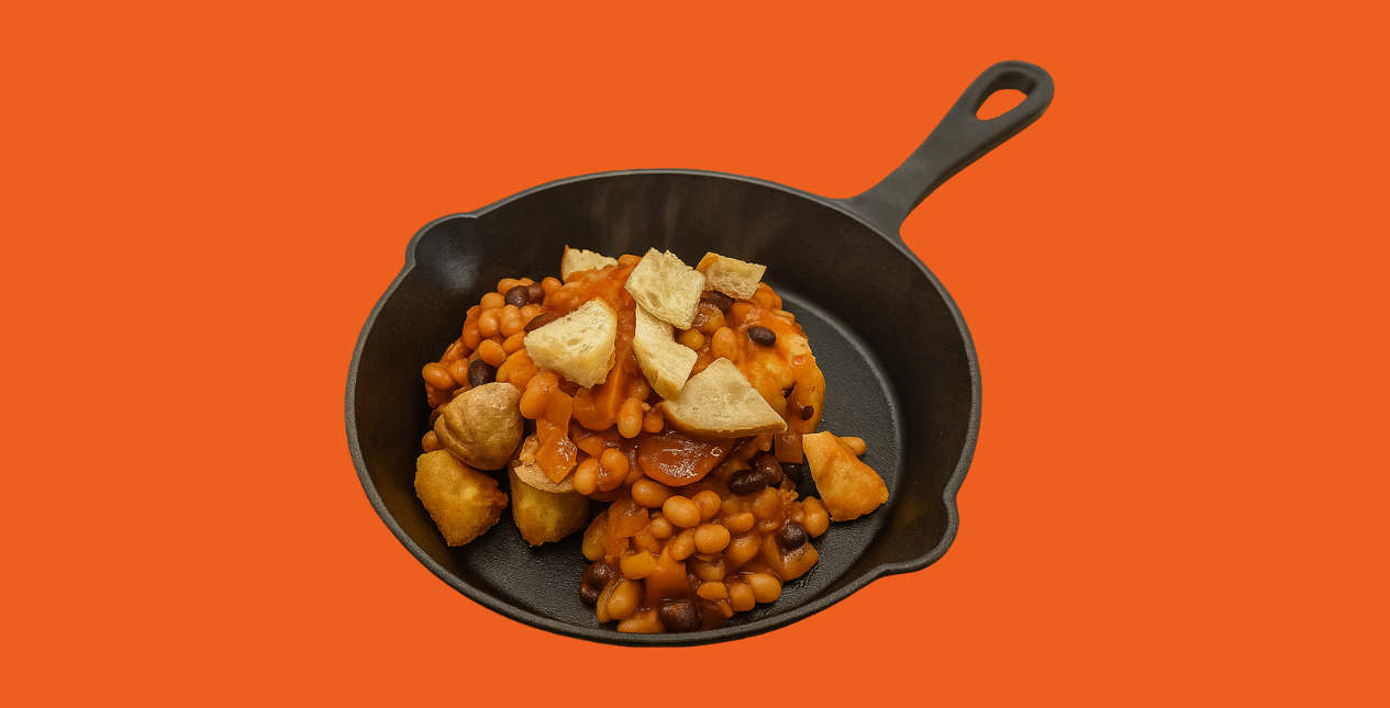 BBQ Sausage & Pit Bean Hashette