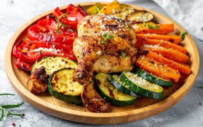 Air Fryer Chicken & Veggie Tray Bake