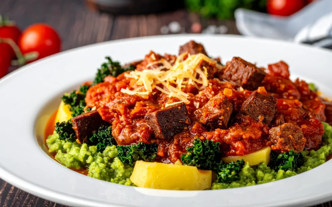 Beef & Chorizo Ragu with Hulk Mash (Kale Mash)