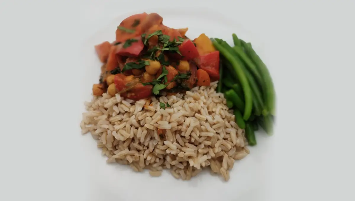 Chick pea and spinach curry